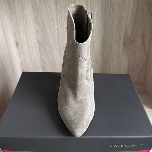 VINCE CAMUTO Gray Suede Booties - Picture 2 of 4